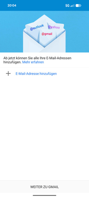 Wählen Sie E-Mail-Adresse hinzufügen