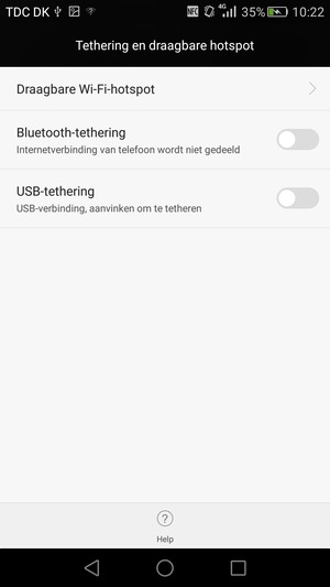 Selecteer Draagbare Wi-Fi-hotspot