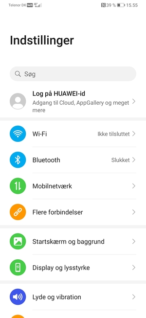 Vælg Mobilnetværk