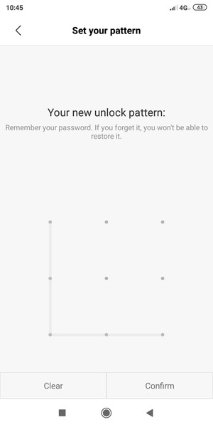 Draw the unlock pattern again