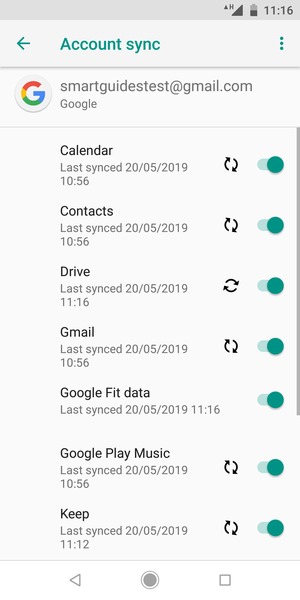 Your information will be synchronised