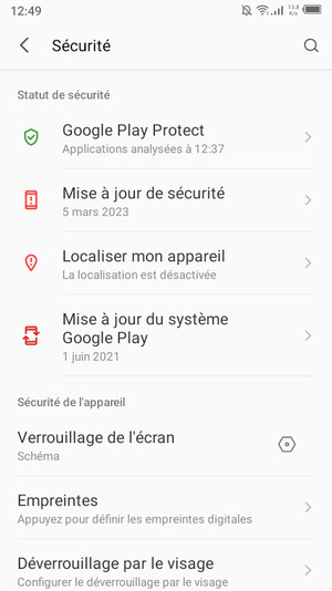 Votre téléphone est maintenant sécurisé par un écran de verrouillage