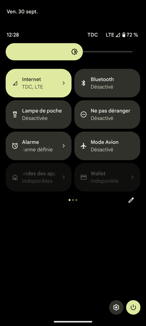 Faites glisser vers la gauche