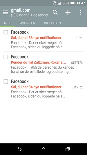 Ihr Gmail/Hotmail Konto ist einsatzbereit