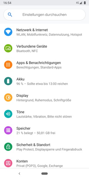 Wählen Sie Netzwerk & Internet