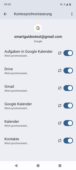 Ihre Kontakte von Google werden nun auf Ihr Handy synchronisiert