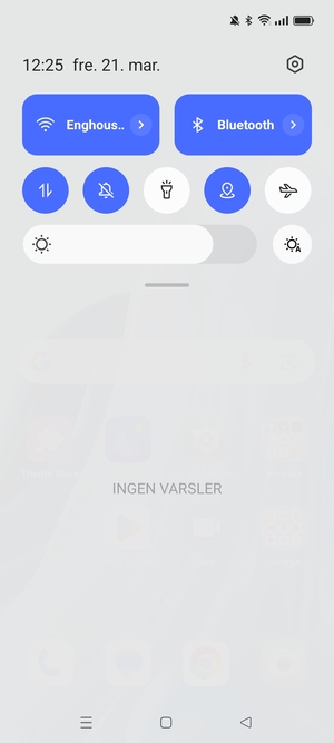 Dra ned toppmenyen igjen