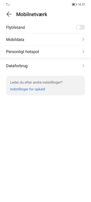 Vælg Mobildata