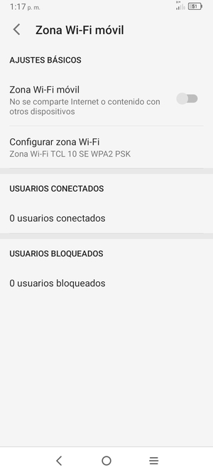 Seleccione Configurar zona Wi-Fi