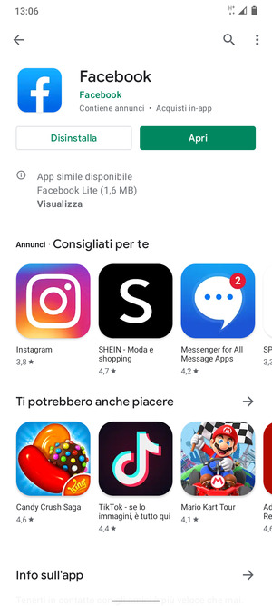 Seleziona Apri