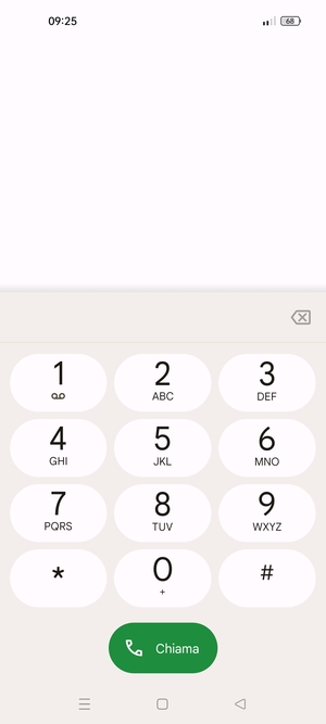 Premi e tieni premuto il numero 1
