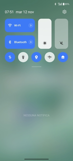 Scorri nuovamente verso il basso il menu in alto