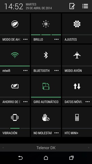 Seleccione VIBRACIÓN para volver al modo de sonido