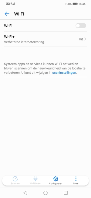 Schakel Wi-Fi in