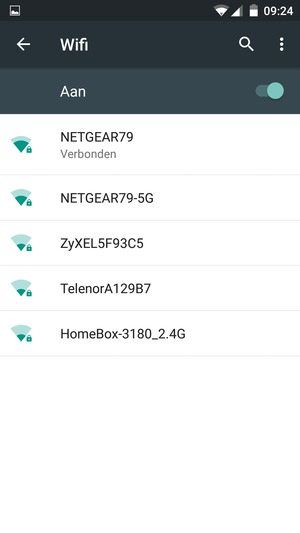 U bent nu verbonden met het WiFi-netwerk
