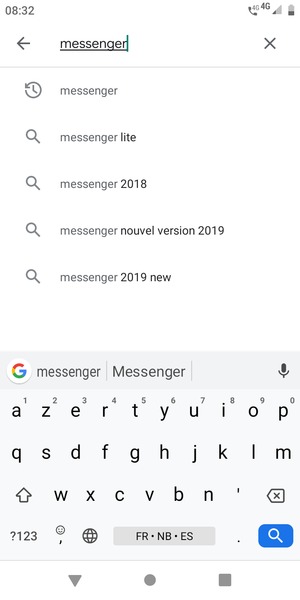 Saisissez le nom de l'appli et sélectionnez Rechercher