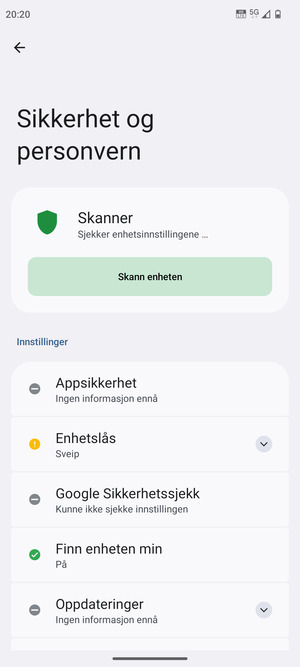 Velg Enhetslås