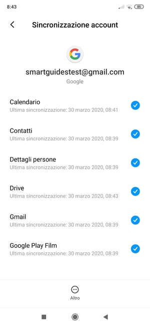Assicurati che Contatti sia selezionato