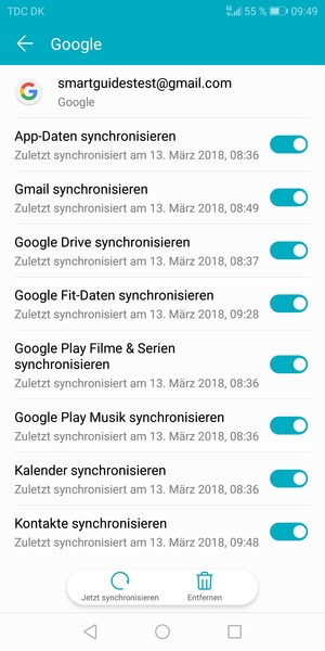 Wählen Sie Jetzt
synchronisieren