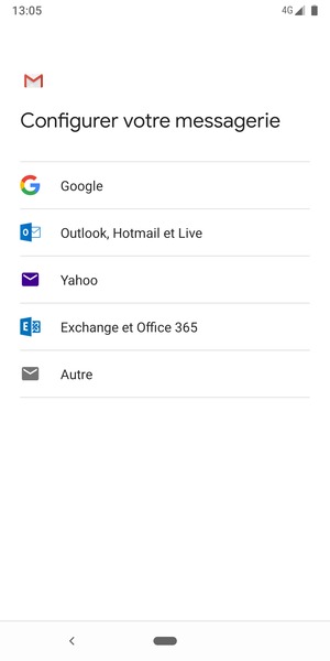 Sélectionnez Outlook, Hotmail et Live