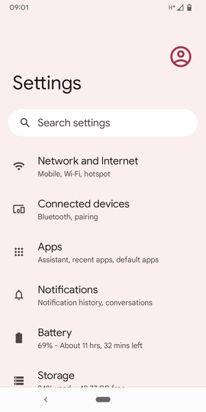 Select Network and Internet