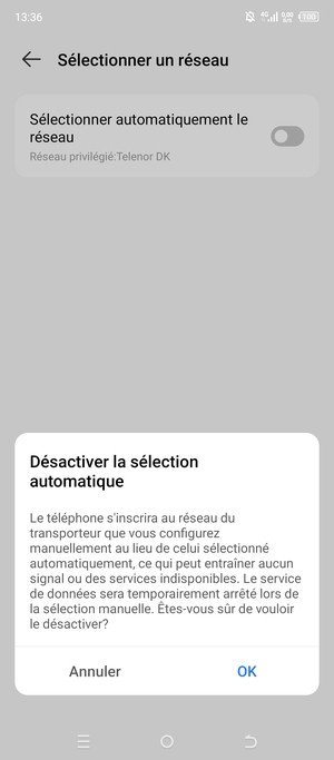 Sélectionnez OK
