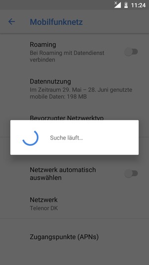 Warten Sie, bis die Suche abgeschlossen ist