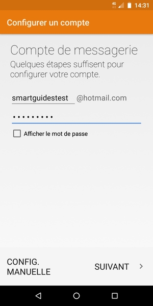 Saisissez votre adresse Hotmail et votre Mot de passe. Sélectionnez SUIVANT