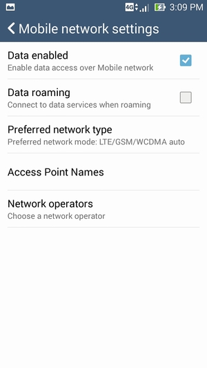 Select Access Point Names