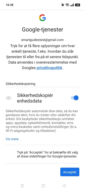 Vælg Acceptér