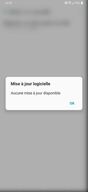 Si votre téléphone est à jour, sélectionnez OK