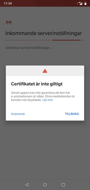 Välj Avancerat