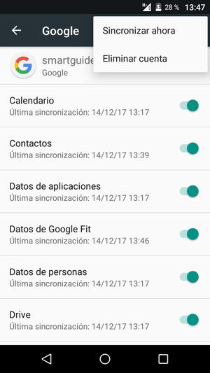 Seleccione Sincronizar ahora