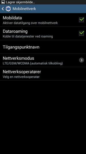 Slå Dataroaming på eller av