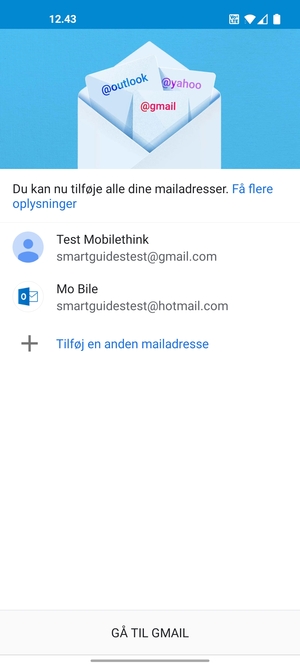 Vælg GÅ TIL GMAIL
