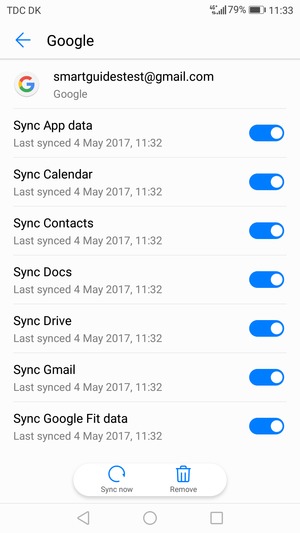 Select Sync now
