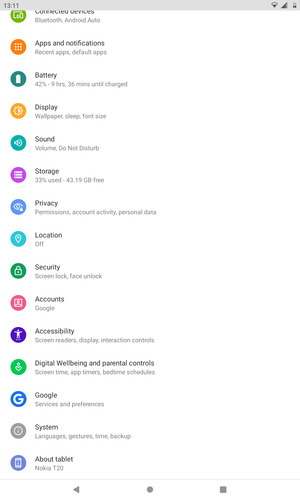 Scroll to and select System