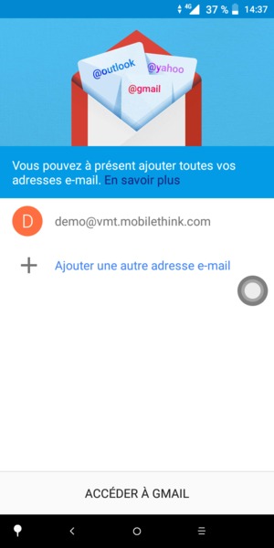 Sélectionnez ACCÉDER  À GMAIL