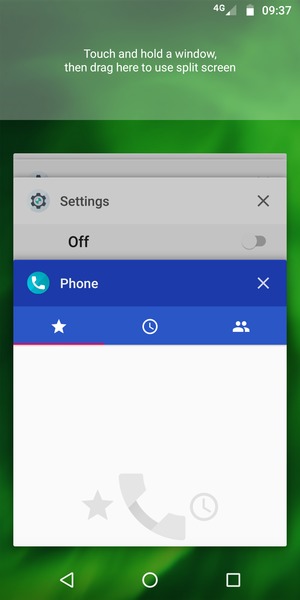 Swipe apps to the right to close them