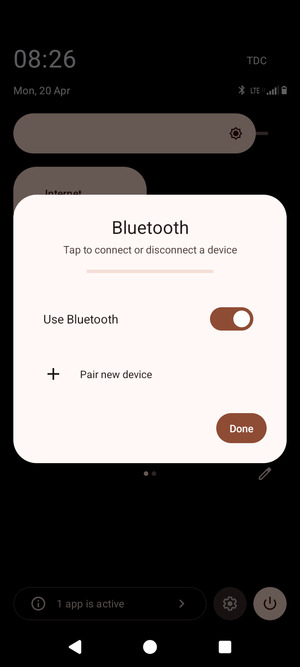 Turn off Use Bluetooth