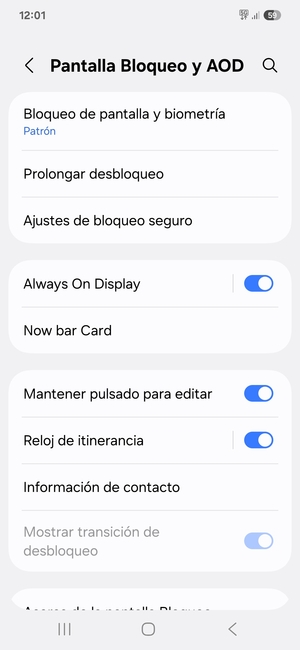 El teléfono ha sido asegurado con un bloqueo de pantalla