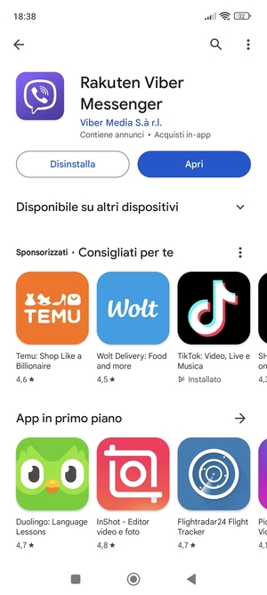 Seleziona Apri