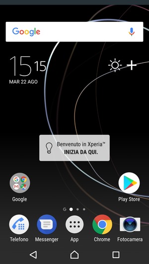 Scorri verso il basso il menu in alto
