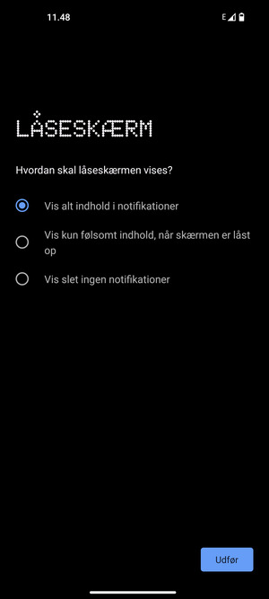 Vælg din foretrukne mulighed og vælg Udfør