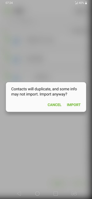 Select IMPORT