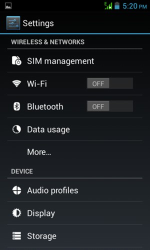 Select Wi-Fi