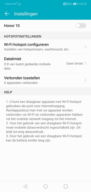 Selecteer Wi-Fi-hotspot configureren