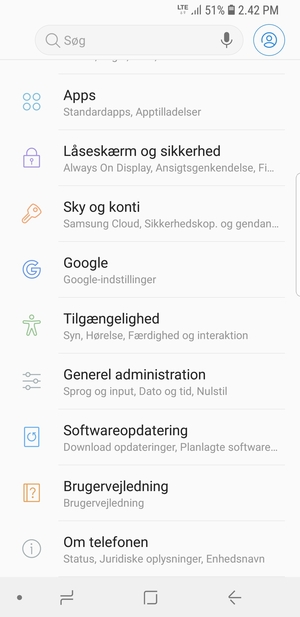 Scroll til og vælg Softwareopdatering
