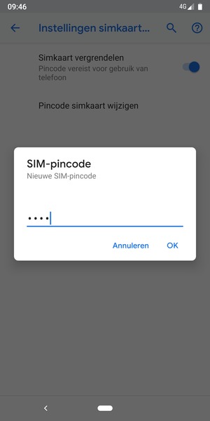 Voer uw Nieuwe SIM-pincode in en selecteer OK
