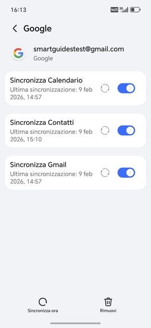 Le tue informazioni verranno sincronizzate